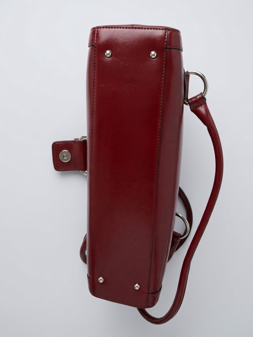 Gucci Burgundy Leather Shoulder Bag with Silver Buckle - Picture 4 of 4
